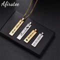 The Legacy Pillar Vertical Bar Necklace – Personalized Engraved Pendant